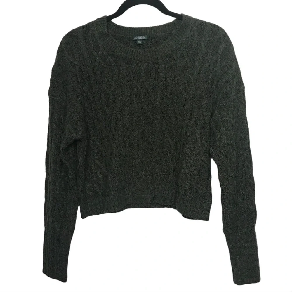 Wild Fable Green Knit Sweater Small